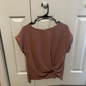 Pink Twist Front Top